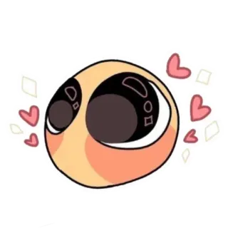 🥰 表情符号, 可爱, 爱心, 卡通, 贴纸 telegram sticker