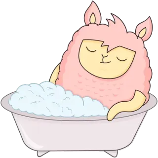 Лама Молли :: @TgSticker telegram stickers