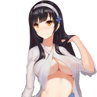👙 anime, woman, girl, illustration, sexy whatsapp sticker