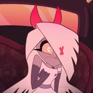 👿 Charlie Magne Hazbin Hotel animado, demonio, dibujos animados, Hazbin Hotel, Charlie Magne whatsapp sticker