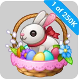 🎁 1 of 250K อีสเตอร์, กระต่าย, ตะกร้า, ฤดูใบไม้ผลิ, วันหยุด, รุ่นลิมิเต็ด telegram sticker