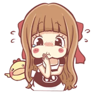 😁 만화, 치비, 소녀, 귀여운, 캐릭터, 스티커 telegram sticker
