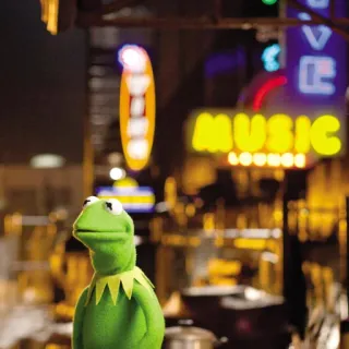 🙃 Kermit MUSIC Kermit the Frog, Muppets, music, neon, entertainment telegram sticker