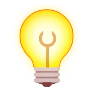 💡 żarówka, pomysł, elektryczność, jasny, innowacja telegram sticker