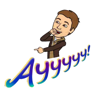 😹 Ayyyyy! Bitmoji, lời chào, hoạt hình, chỉ whatsapp sticker