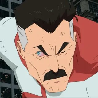 🌐 Omni-Man Invincible Superheld, Viltrumit, wütend, Cartoon, Mann, Invincible telegram sticker