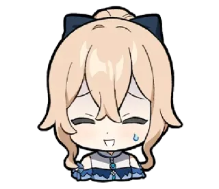 😅 Jean Gunnhildr Genshin Impact anime, blonde hair, chibi, genshin impact, jean telegram sticker