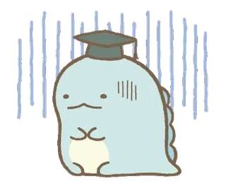 💬 恐龙, 毕业, 学术, 可爱, 卡哇伊, 卡通, 动物 whatsapp sticker