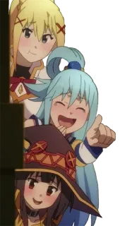 😂 Aqua Konosuba Аниме, Мультфильм, Аниме девушка, Аква, Коносуба telegram sticker