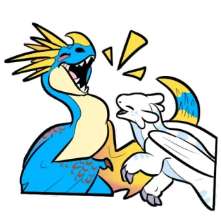 🎉 dragons, dessin animé, mignon, fantaisie telegram sticker