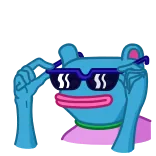 😎 rana, gafas de sol, cool, meme, internet whatsapp sticker