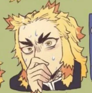 🌟 Kyojuro Rengoku Demon Slayer anime, demon slayer, rengoku, kyojuro, flame pillar telegram sticker
