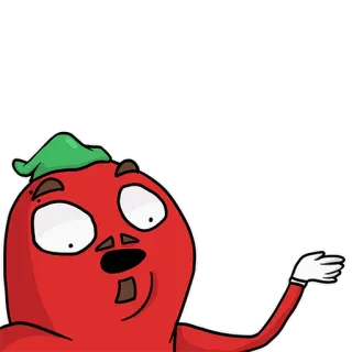 🥵 캐릭터, 빨간색, 일러스트, 만화 telegram sticker