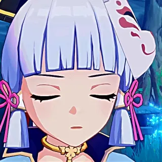 ❄️ Kamisato Ayaka Genshin Impact Anime cewek, Kamisato Ayaka, Genshin Impact, Video game, Karakter telegram sticker