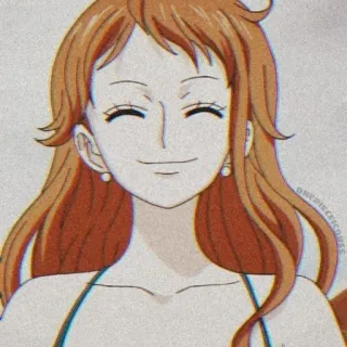 🍊 Nami One Piece 애니메이션, 원피스, 나미, 해적, 만화, 캐릭터 telegram sticker
