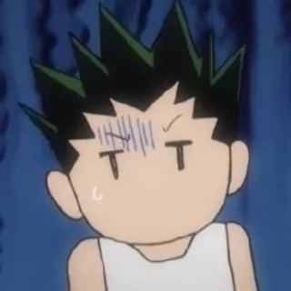🌿 Gon Freecss Hunter x Hunter Anime, Dessin animé, Confus, Personnage, Garçon telegram sticker