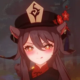 🐱 Hu Tao Genshin Impact Anime, Personnage, Genshin Impact, Hu Tao, Jeu vidéo, Mignon telegram sticker
