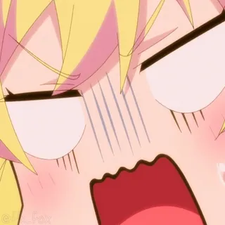 😡 Anime, Cartone animato, Espressione, Arrabbiato, Scioccato, Faccia telegram sticker