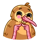 😊 pássaro, fofo, animal, desenho animado, engraçado, desenho telegram sticker