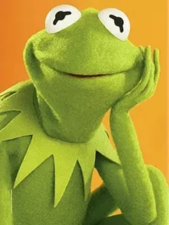 🙂 Kermit Kermit la grenouille, Muppet, vert, grenouille, mignon, Jim Henson telegram sticker