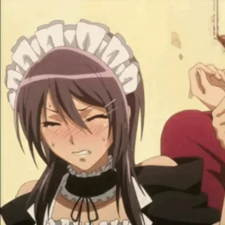 🎀 Anime, Maid, Cartoon, Verlegen, Errötend telegram sticker