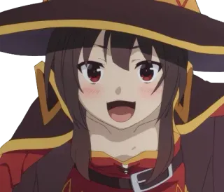 😍 Megumin Konosuba anime, character, megumin, konosuba, cute, girl whatsapp sticker