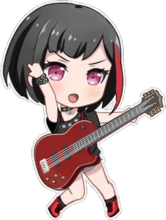 😈 Anime, Chica, Dedo corazón, Chibi, Dibujos animados telegram sticker