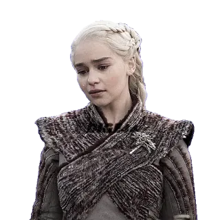 😭 Daenerys Targaryen Game of Thrones Daenerys Targaryen, Game of Thrones, Emilia Clarke, Personaggio, Fantasy, Serie TV telegram sticker