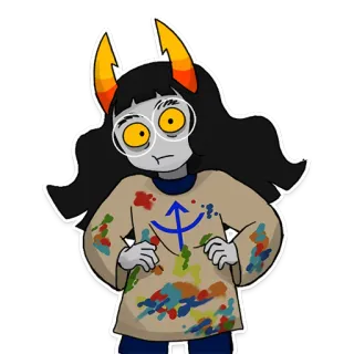 😐 Vriska Serket Homestuck вриска, homestuck, тролль, стрелец, персонаж, вымышленный telegram sticker