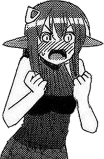 🐍 ragazza anime, arrabbiato, carino, manga, emozionale telegram sticker