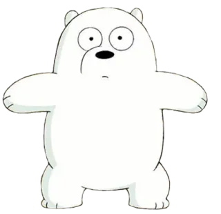 😳 Ice Bear We Bare Bears Ice Bear, We Bare Bears, cartoon, bear, white bear, animal, cute telegram sticker