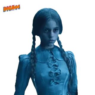 👻 Wednesday Addams Wednesday DIGEZ 19 Quarta-feira, Família Addams, Adolescente, Gótico, Série Netflix telegram sticker
