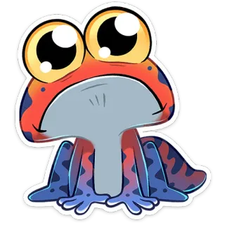 🥺 frog, cartoon, animal, cute, sticker, amphibian telegram sticker
