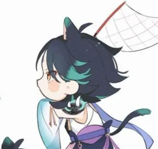 🌟 Xiao Genshin Impact Fanart, Chibi, Anime, Genshin Impact, Xiao, Fofo, Orelhas de gato telegram sticker