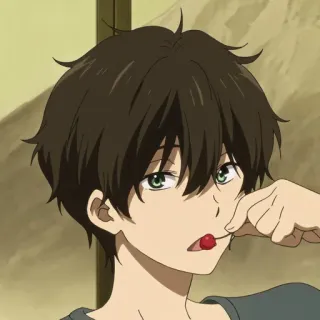 ☁ Anime, Chico, Personaje, Piruleta whatsapp sticker