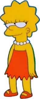 🙂 Lisa Simpson The Simpsons cartoon, yellow, Lisa Simpson, The Simpsons telegram sticker