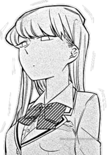 😑 Komi Shouko Komi Can't Communicate Anime, Manga, Schooluniform, Schattig, Komi can't Communicate, Komi Shouko whatsapp sticker