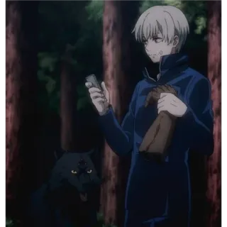 💭 Toge Inumaki Jujutsu Kaisen anime, nhân vật, Toge Inumaki, Chú thuật hồi chiến, chó whatsapp sticker