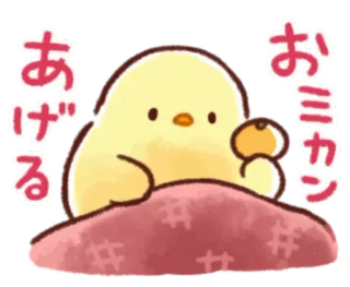 Soft and cute chick winter @stickerscar telegram stickers