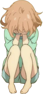 😭 anime, sad, crying, emotional, girl, illustration telegram sticker