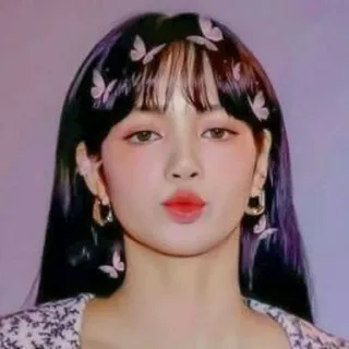🥺 mujer, persona, retrato, belleza, mariposa, cara telegram sticker