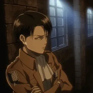 🖤 Levi Ackerman Attack on Titan Anime, Levi, Attack on Titan, AoT, Manga, Personage, Soldaat telegram sticker