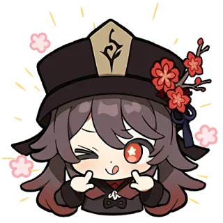 🌸 Hu Tao Genshin Impact anime, video game, cute, character, genshin impact, hu tao telegram sticker