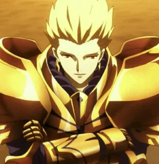 ✨ Gilgamesh Fate/stay night Anime, Król, Złota zbroja, Duch heroiczny, Łucznik telegram sticker