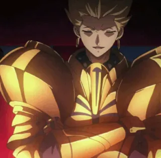 ✨ Gilgamesh Fate/stay night Anime, Postać, Złoto, Zbroja, Król telegram sticker