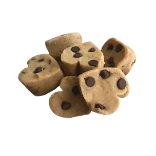👼 cookies, chocolate chip, dessert, food, snack, baked goods telegram sticker