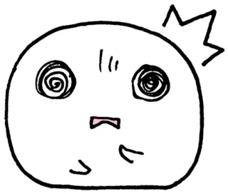 😱 мультфильм, головокружение, лицо, эмодзи, милый, выражение whatsapp sticker