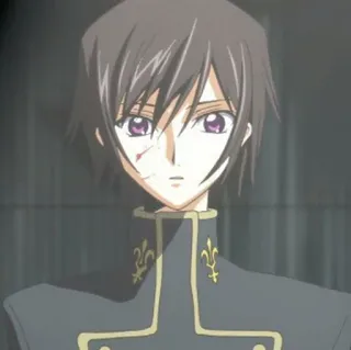 🥀 Lelouch Lamperouge Code Geass 애니메이션,  를르슈, 제로, 캐릭터, 코드 기아스 telegram sticker