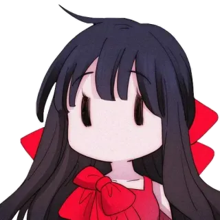 😶 Anime, Dibujo animado, Personaje, Ilustración, Kawaii, Lindo whatsapp sticker
