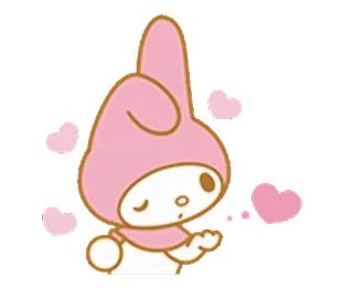 💖 My Melody My Melody, Sanrio, cute, kawaii, hearts, pink, cartoon, bunny telegram sticker